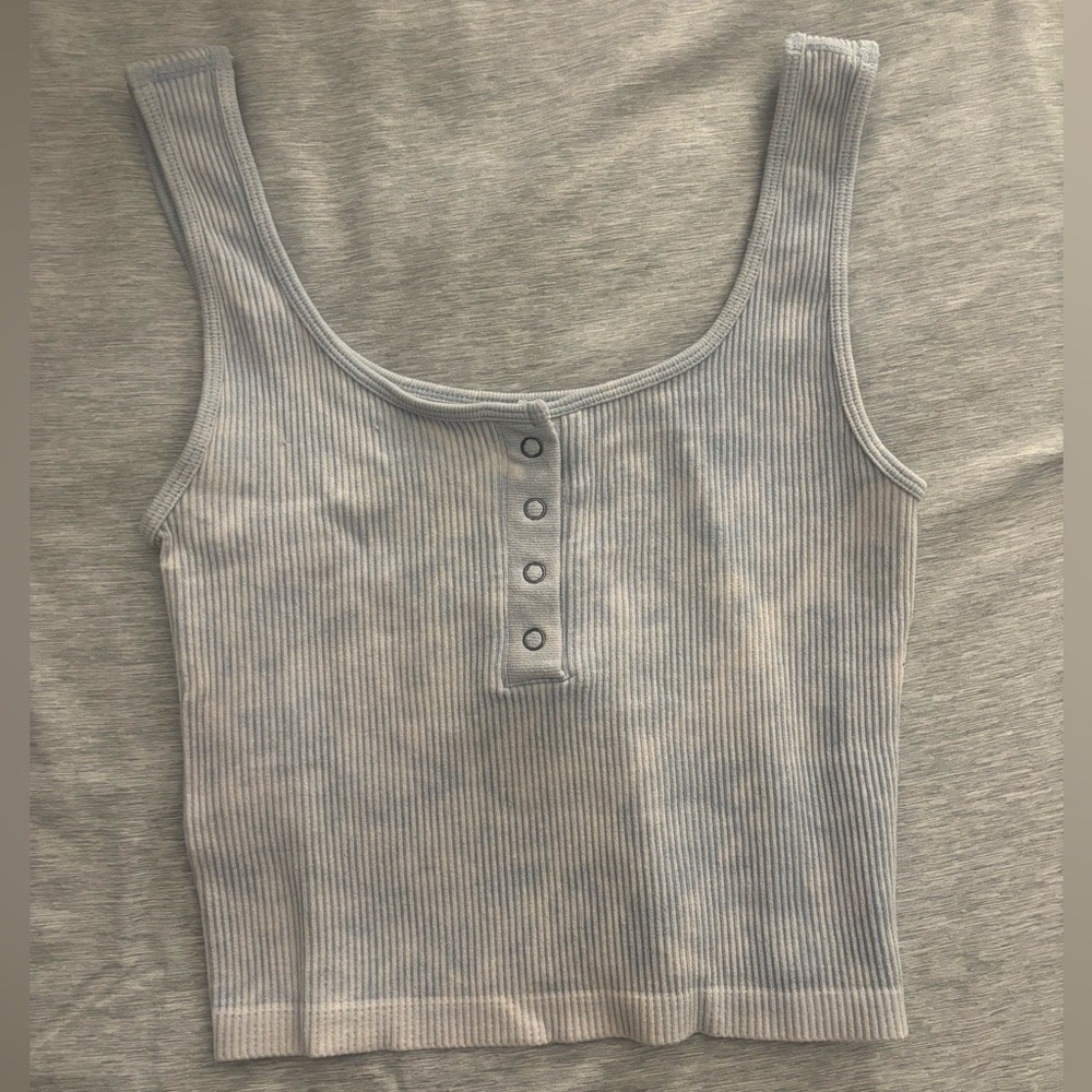 Light Blue and White Tie Dye Tank